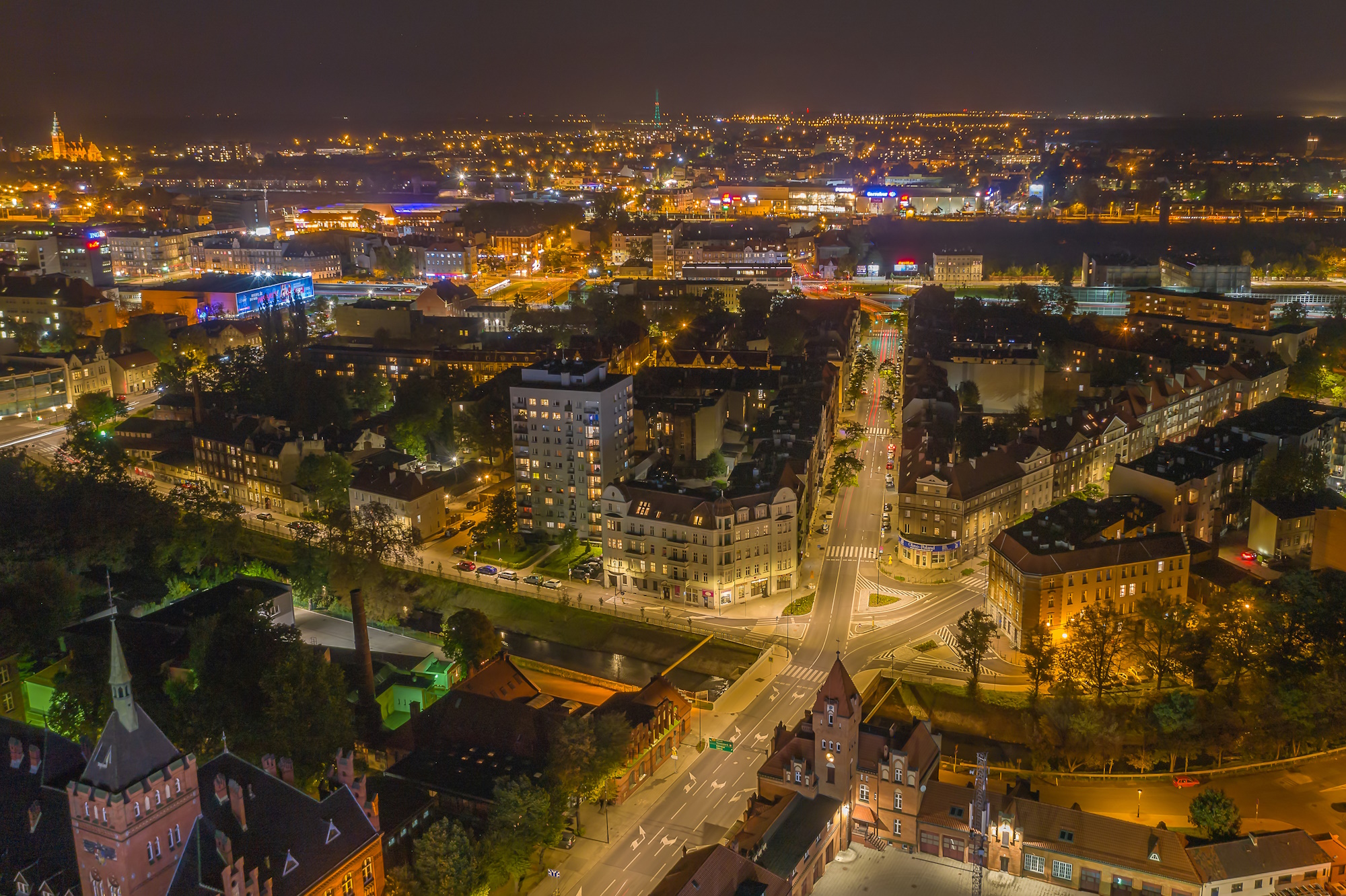 miasto z góry