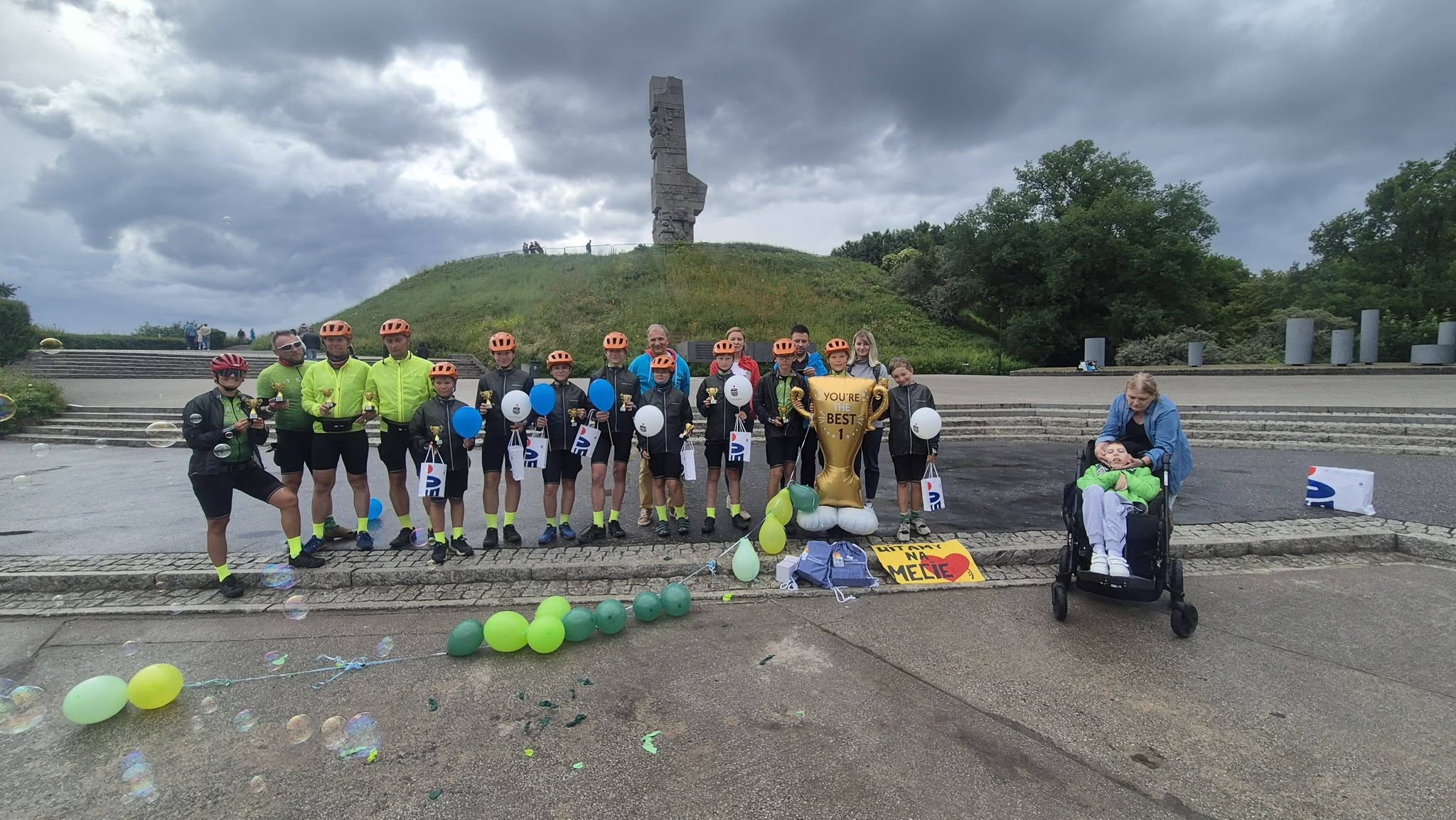rowerzyści na Westerplatte
