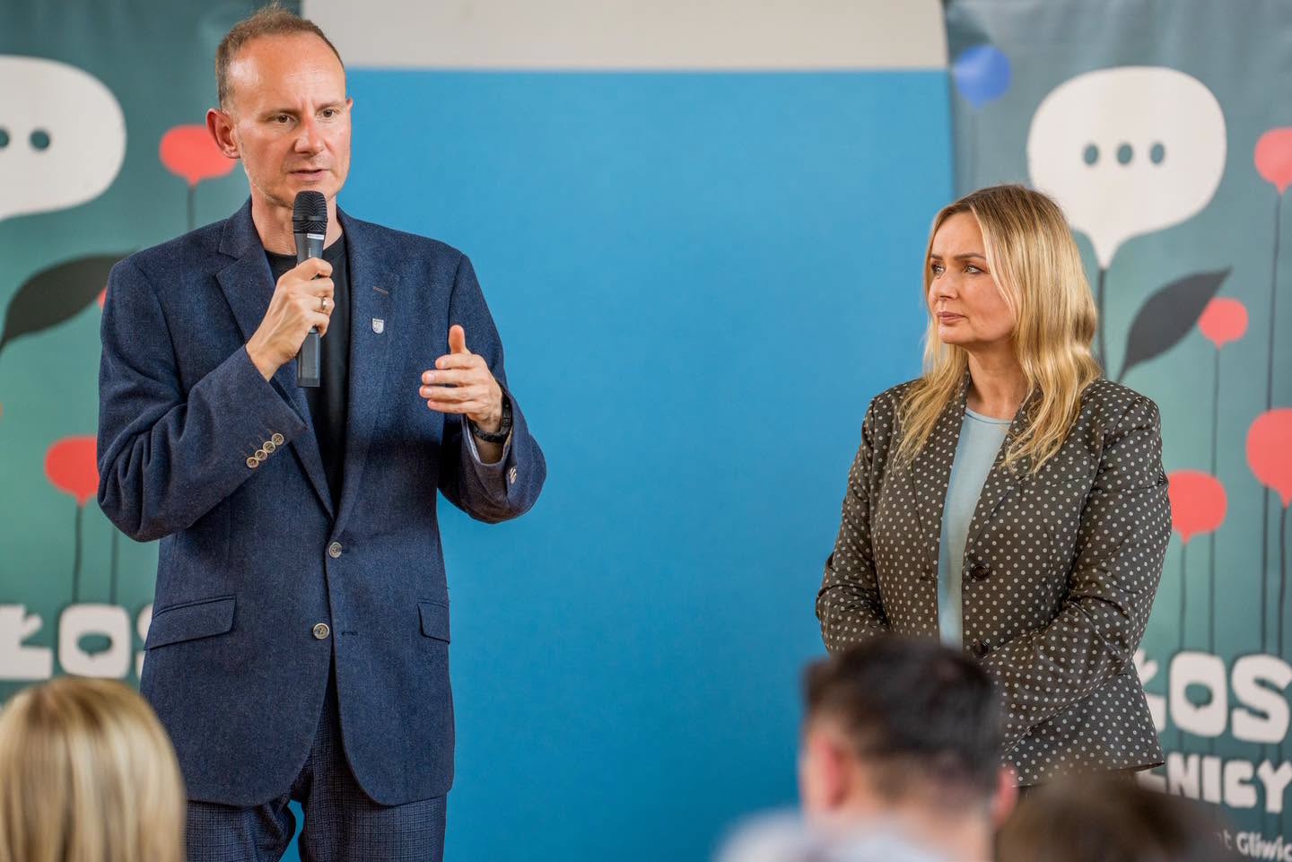 Prezydent Gliwic i jej zastępca Łukasz Gorczyński