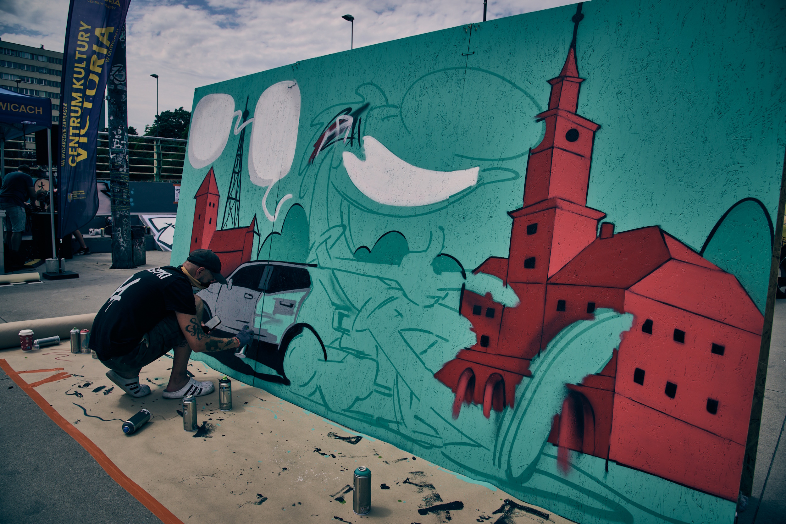 Graffiti na placu Krakowskim