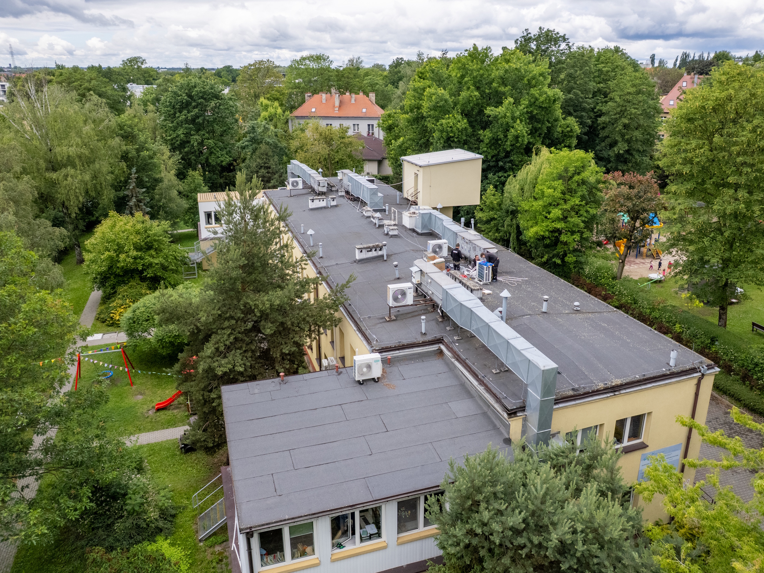 Dach budynku przy ul. Słowackiego 58B