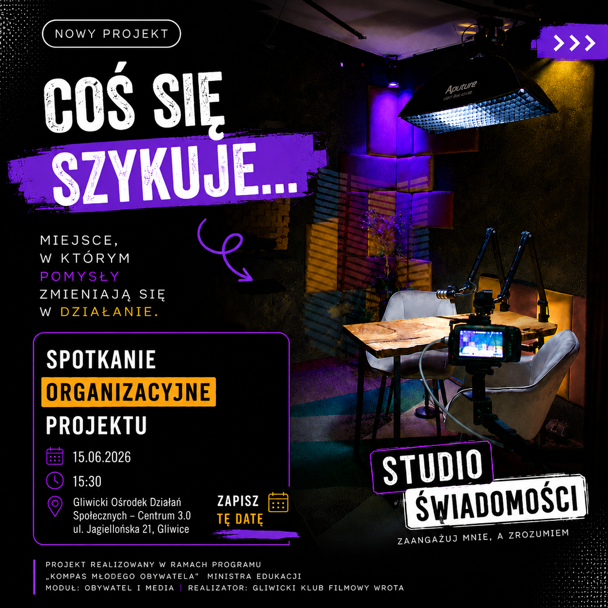 Plakat promujący projekt