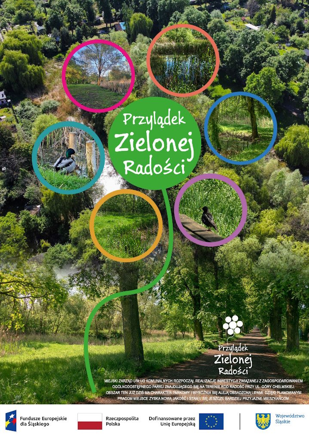 plakat z zielenią