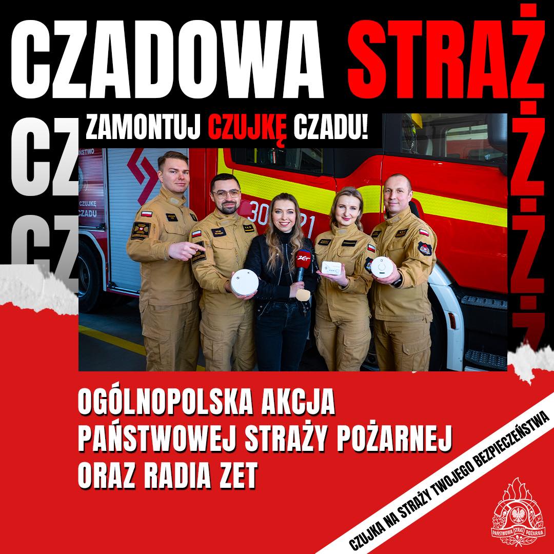 Odwiedź strażaków, odbierz czujkę czadu i zamontuj ją w domu