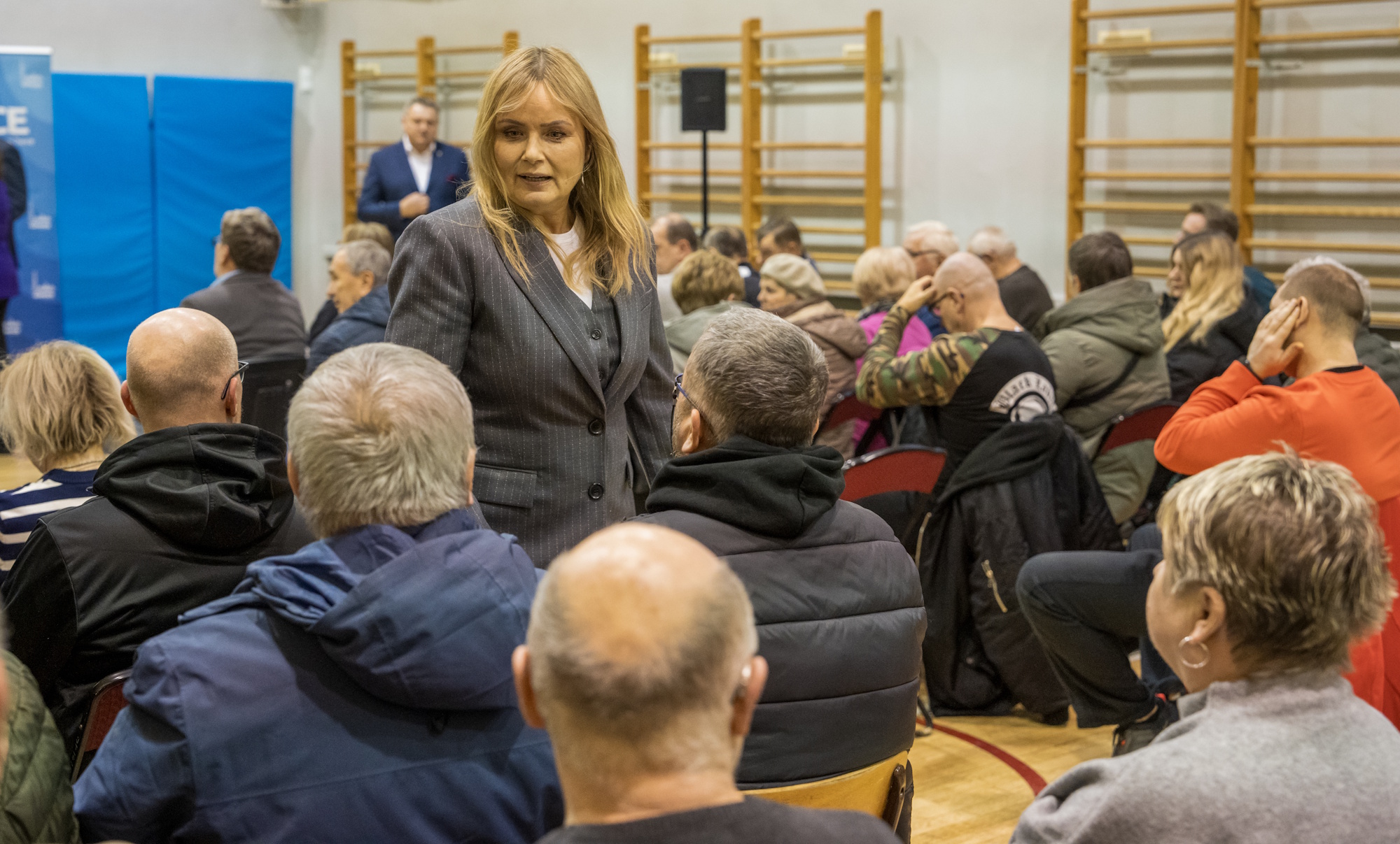 prezydent Gliwic podczas spotkania z mieszkańcami