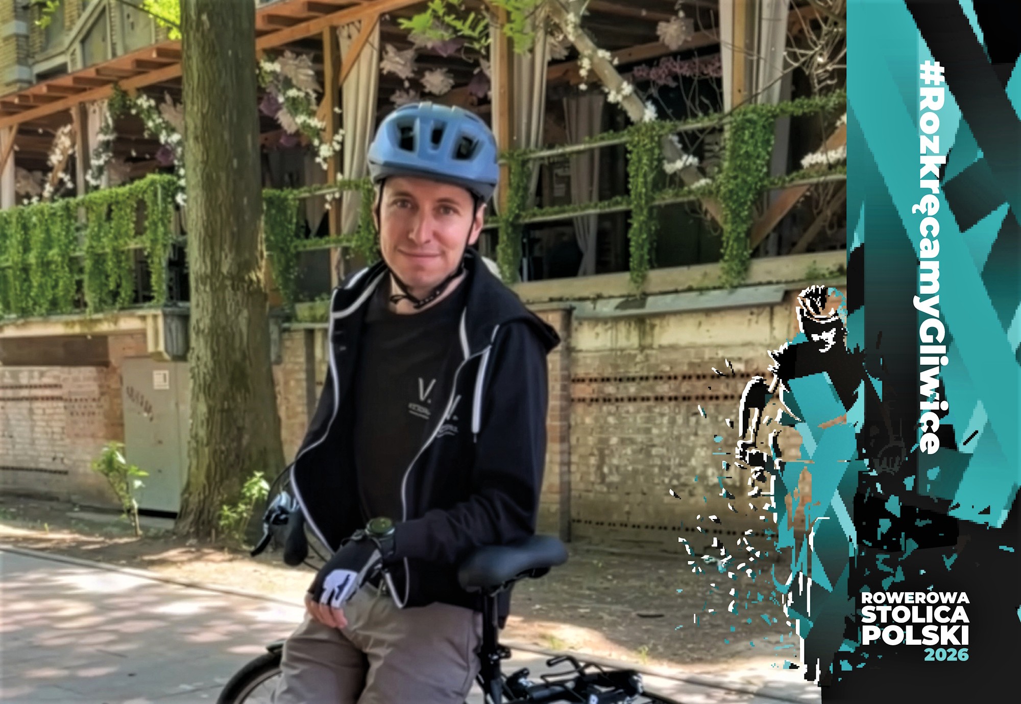 Paweł Januszewski na rowerze