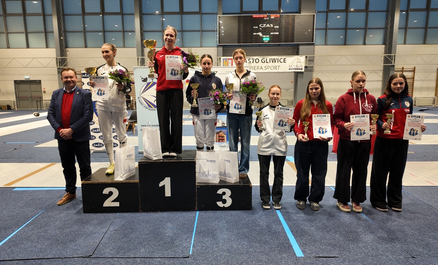 Szpadzistki na podium